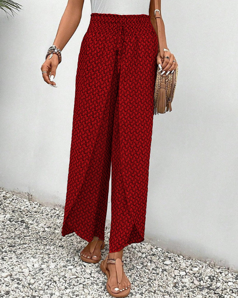 Lisette™ | Hose mit weitem Bein und geometrischem Druck