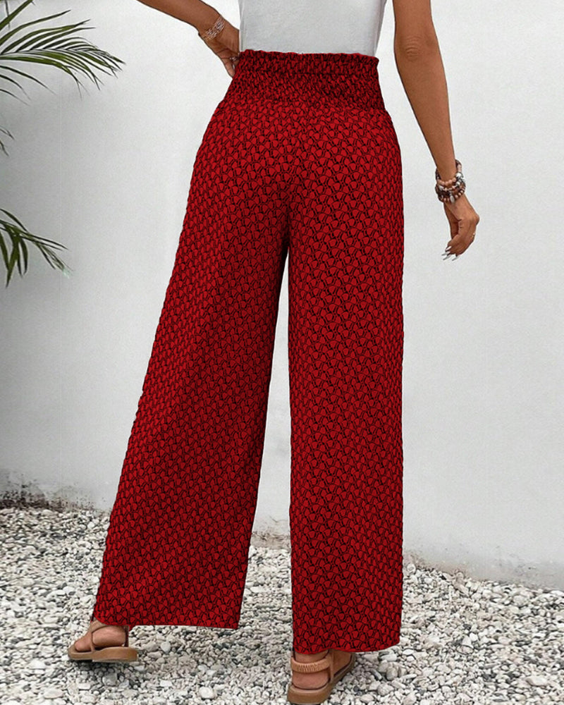 Lisette™ | Hose mit weitem Bein und geometrischem Druck