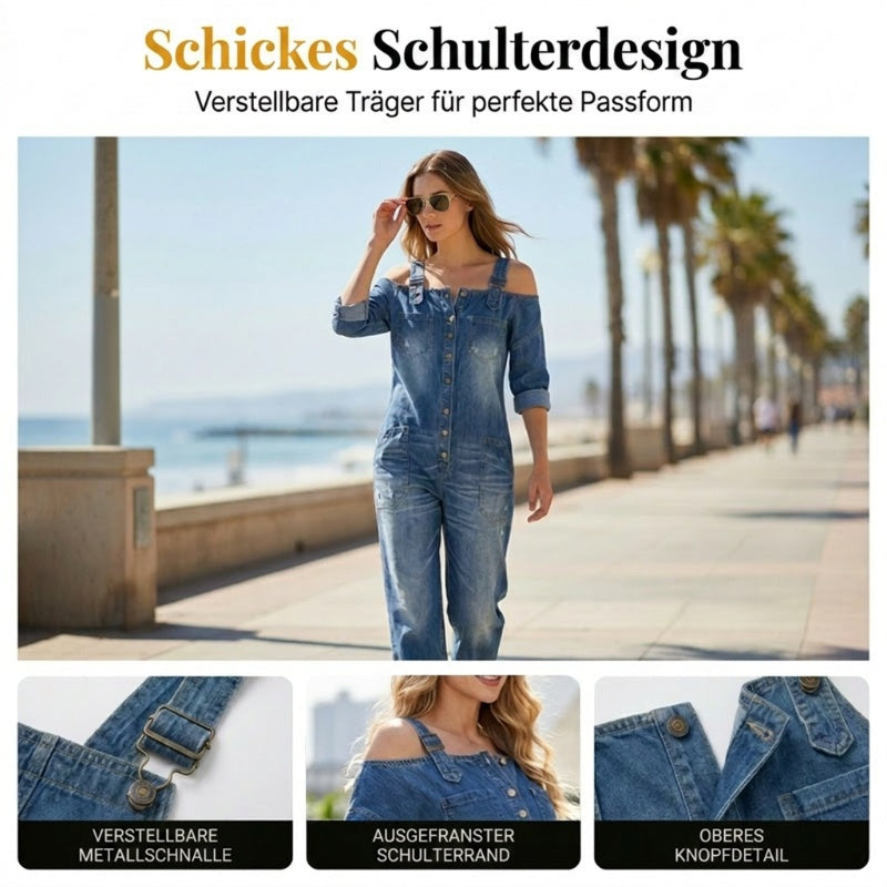 Ina | Lässiger Jumpsuit mit Knopfleiste und Taschen