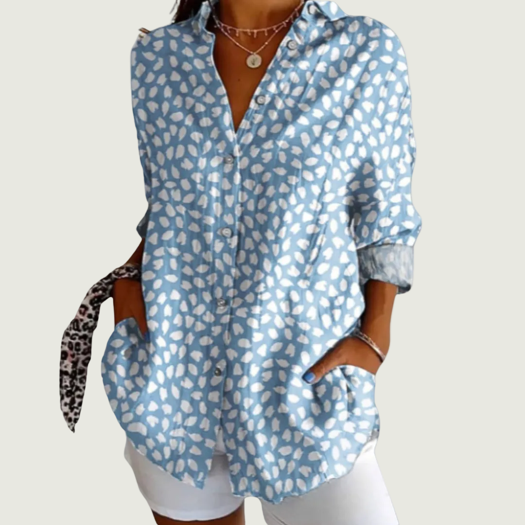 Hilda™ | Elegante Vintage-Bluse mit Blumenmuster
