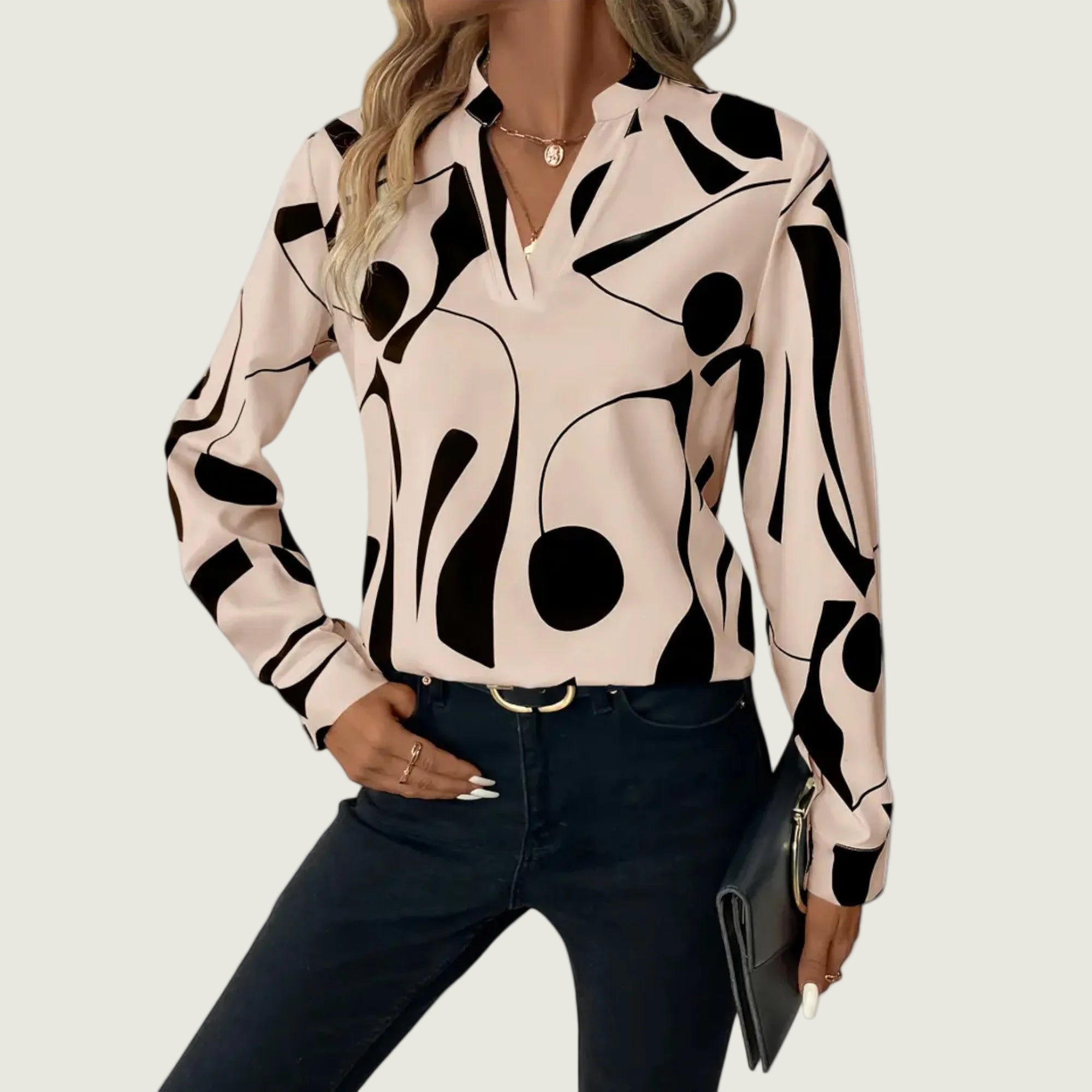 Ingrid™ | Elegante V-Ausschnitt-Bluse