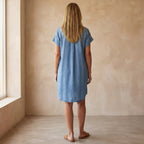 Eloira™ | Mittellanges Freizeitkleid mit Knopfleiste