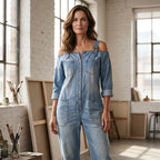 Ina | Lässiger Jumpsuit mit Knopfleiste und Taschen
