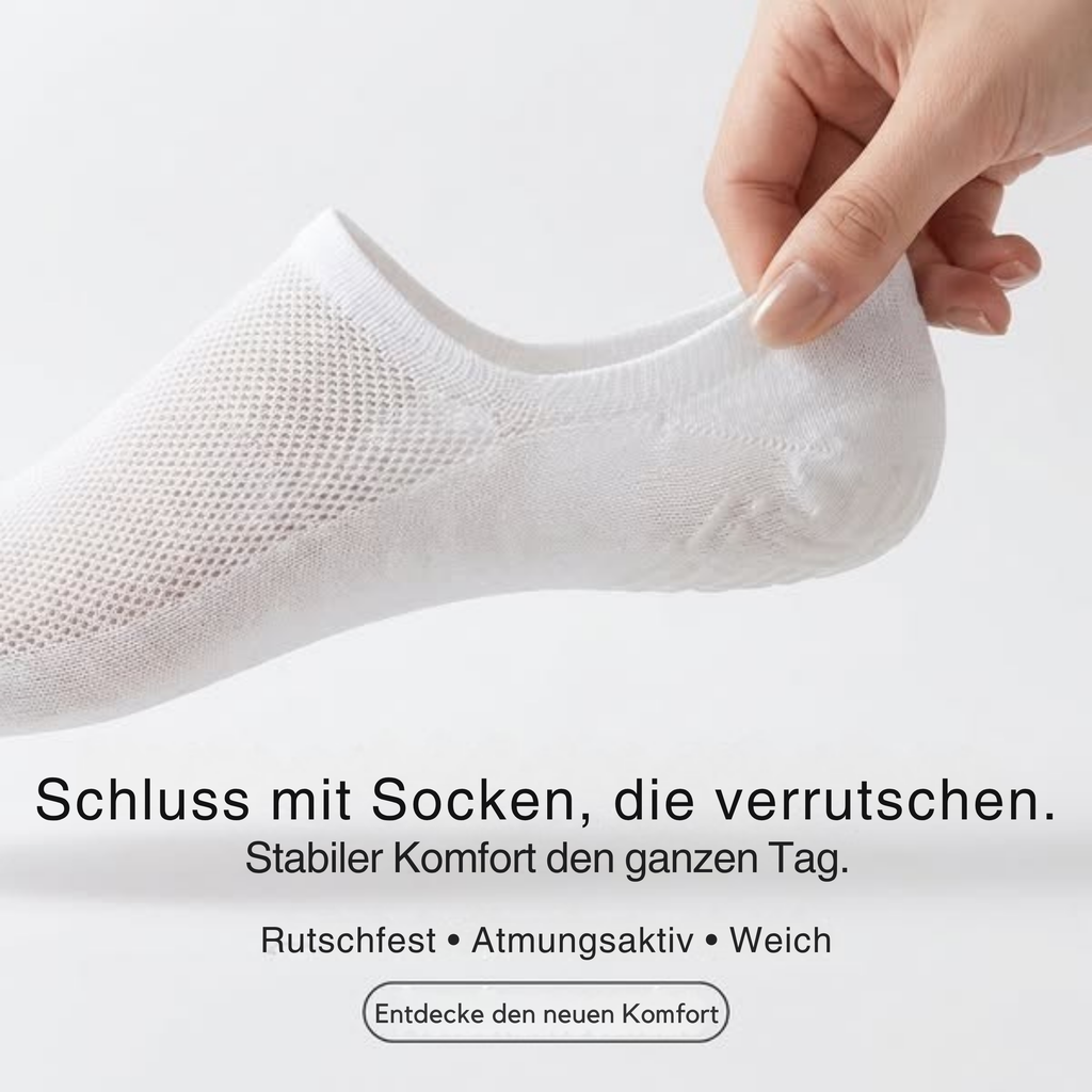 Anna | Unsichtbare Antirutsch-Sneakersocken mit Fersenhalt