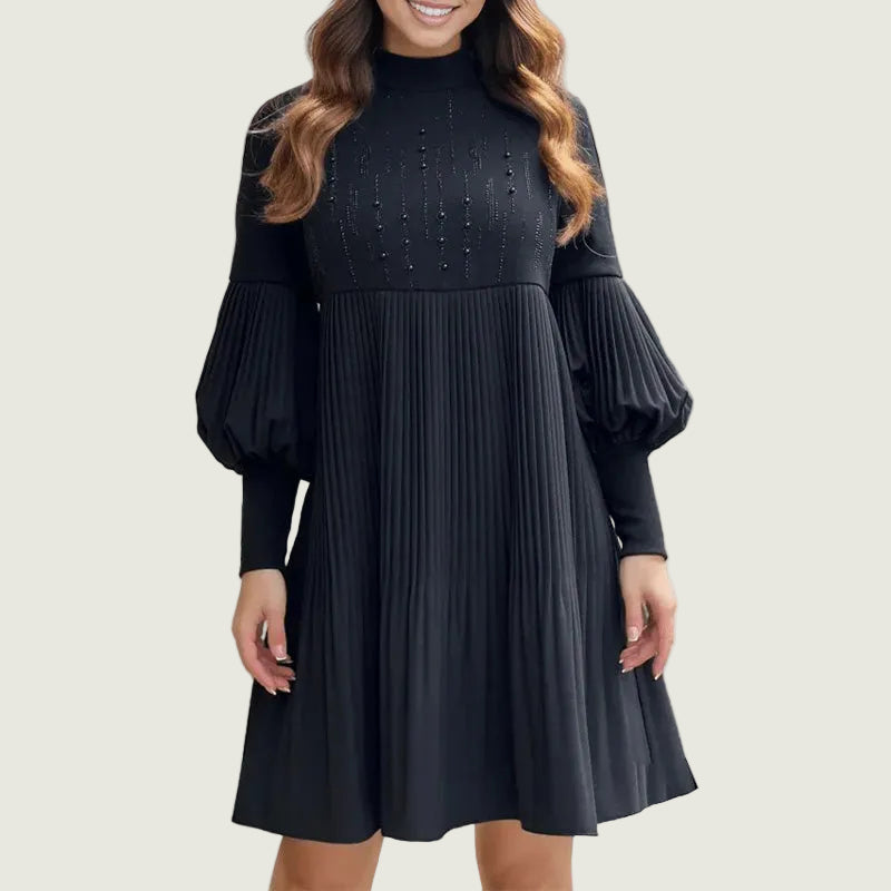 Avelyn™ | Elegantes Plisseekleid mit Laternenärmeln