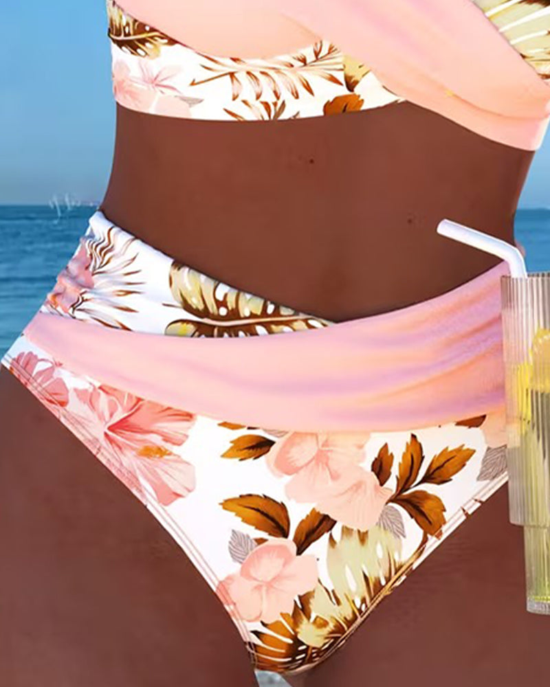Jolina| Figurformender Bikini mit Blütenmuster und Bauchkontrolle