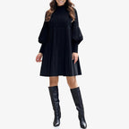 Avelyn™ | Elegantes Plisseekleid mit Laternenärmeln