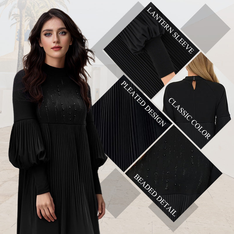 Avelyn™ | Elegantes Plisseekleid mit Laternenärmeln