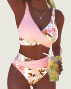 Jolina| Figurformender Bikini mit Blütenmuster und Bauchkontrolle
