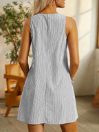 Merle | Luftiges Sommerkleid mit Streifenmuster und Taschen