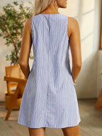 Merle | Luftiges Sommerkleid mit Streifenmuster und Taschen