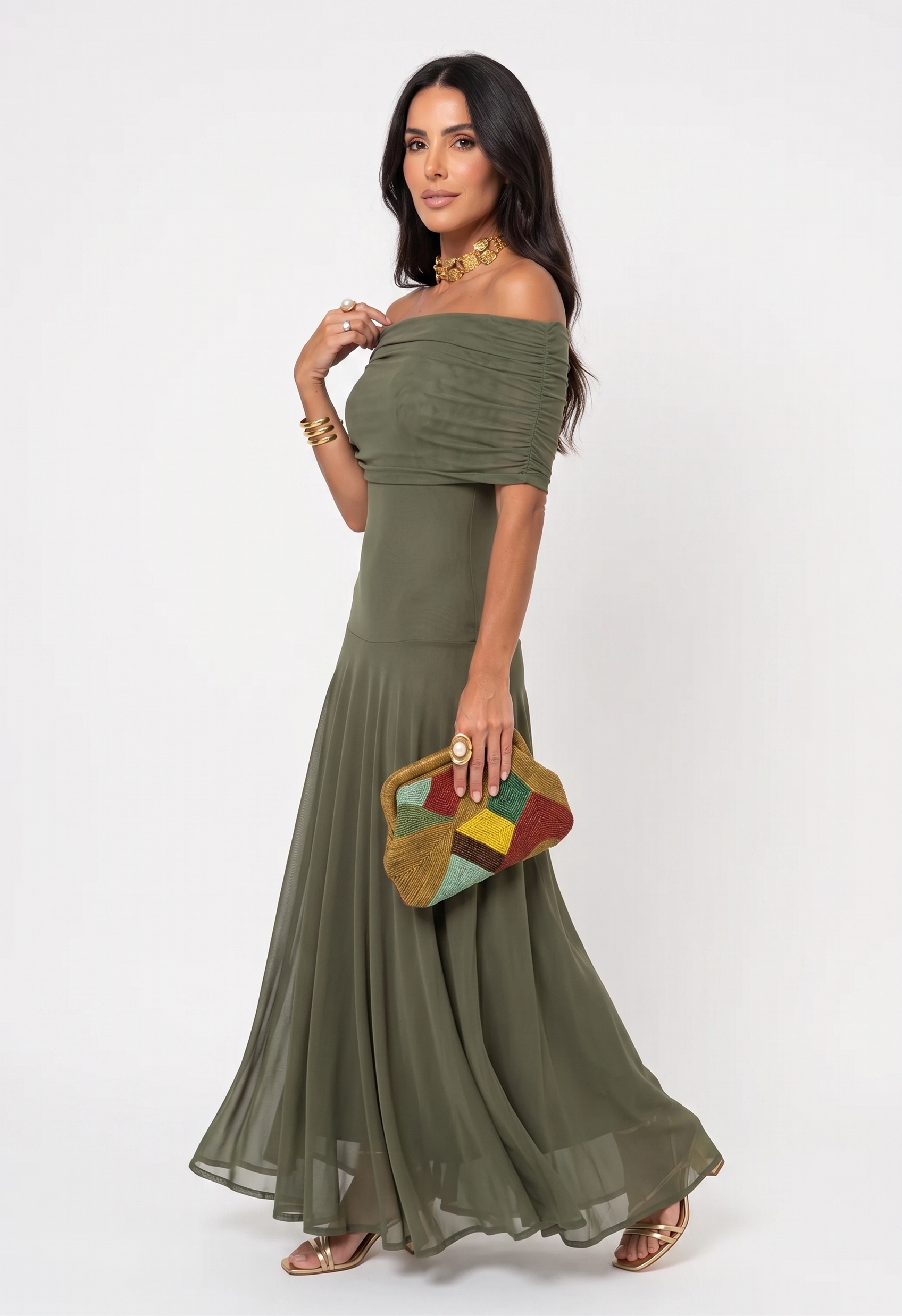 Hannah | Elegantes One-Shoulder-Maxikleid