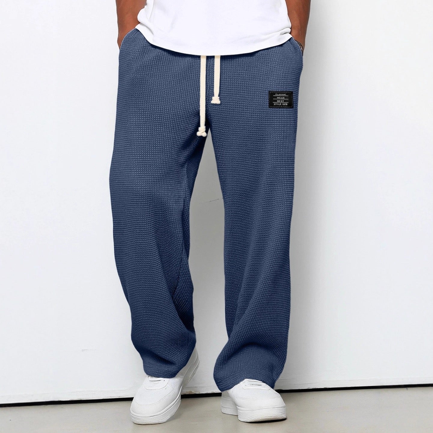 Henrik | Lässige Herren-Waffelhose mit verstellbarem Tunnelzug