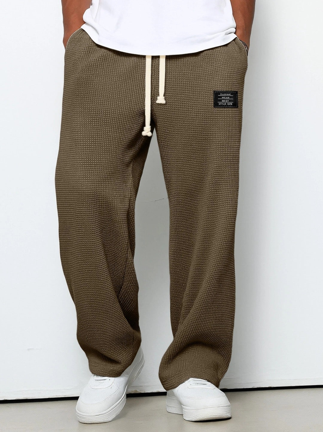 Henrik | Lässige Herren-Waffelhose mit verstellbarem Tunnelzug