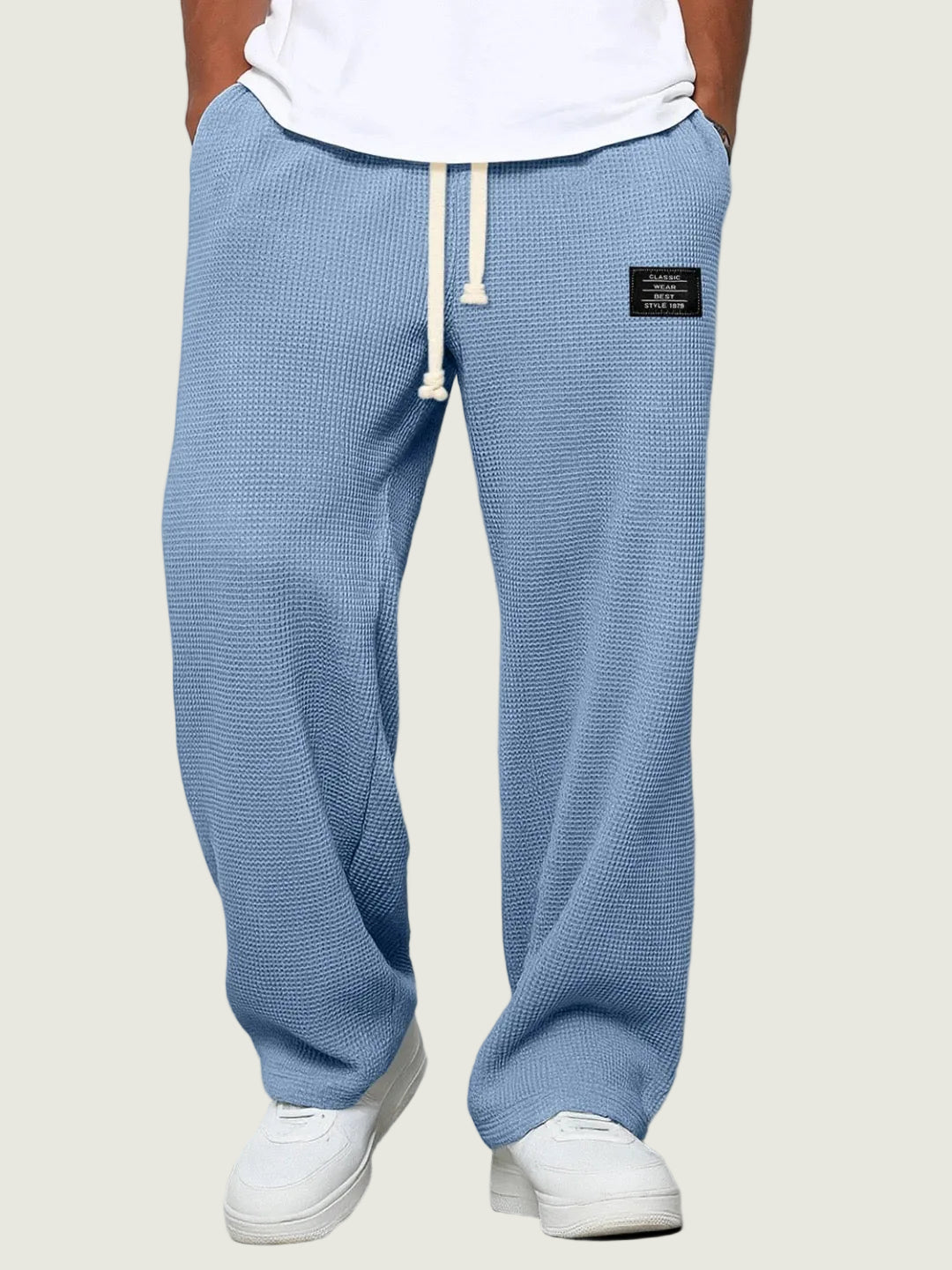 Henrik | Lässige Herren-Waffelhose mit verstellbarem Tunnelzug