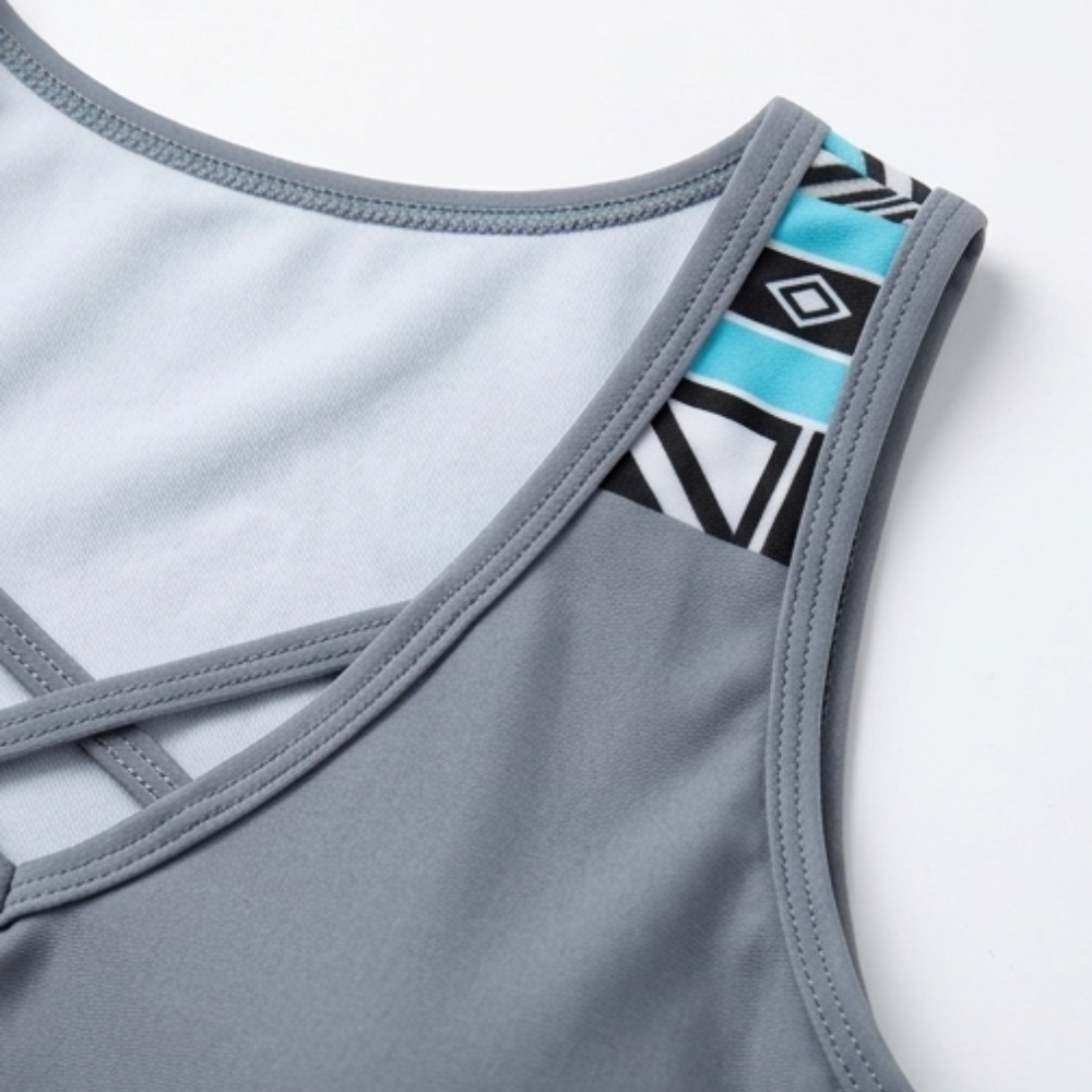 Sandra | Sportlicher Tankini mit Ethno-Muster und Shorts