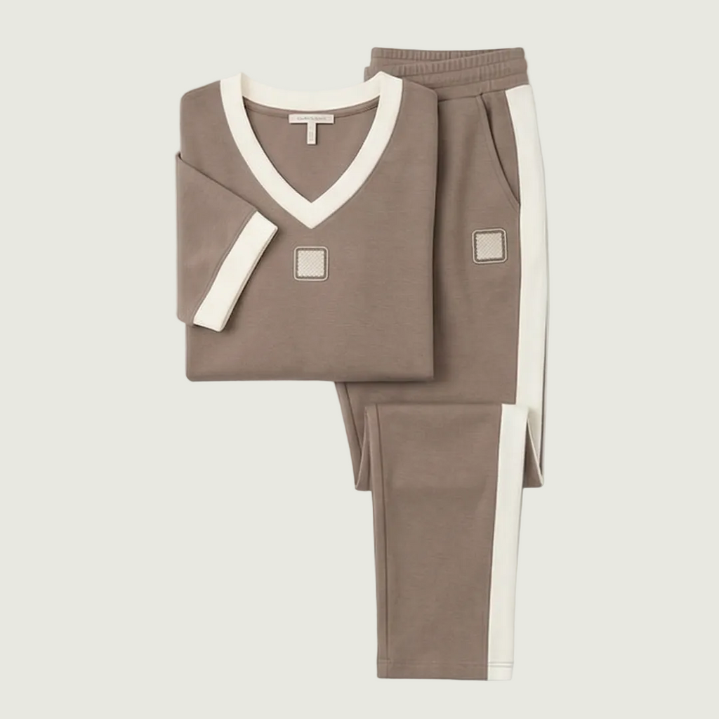 Ellara – Zweiteiliges Set mit V-Ausschnitt und Hose