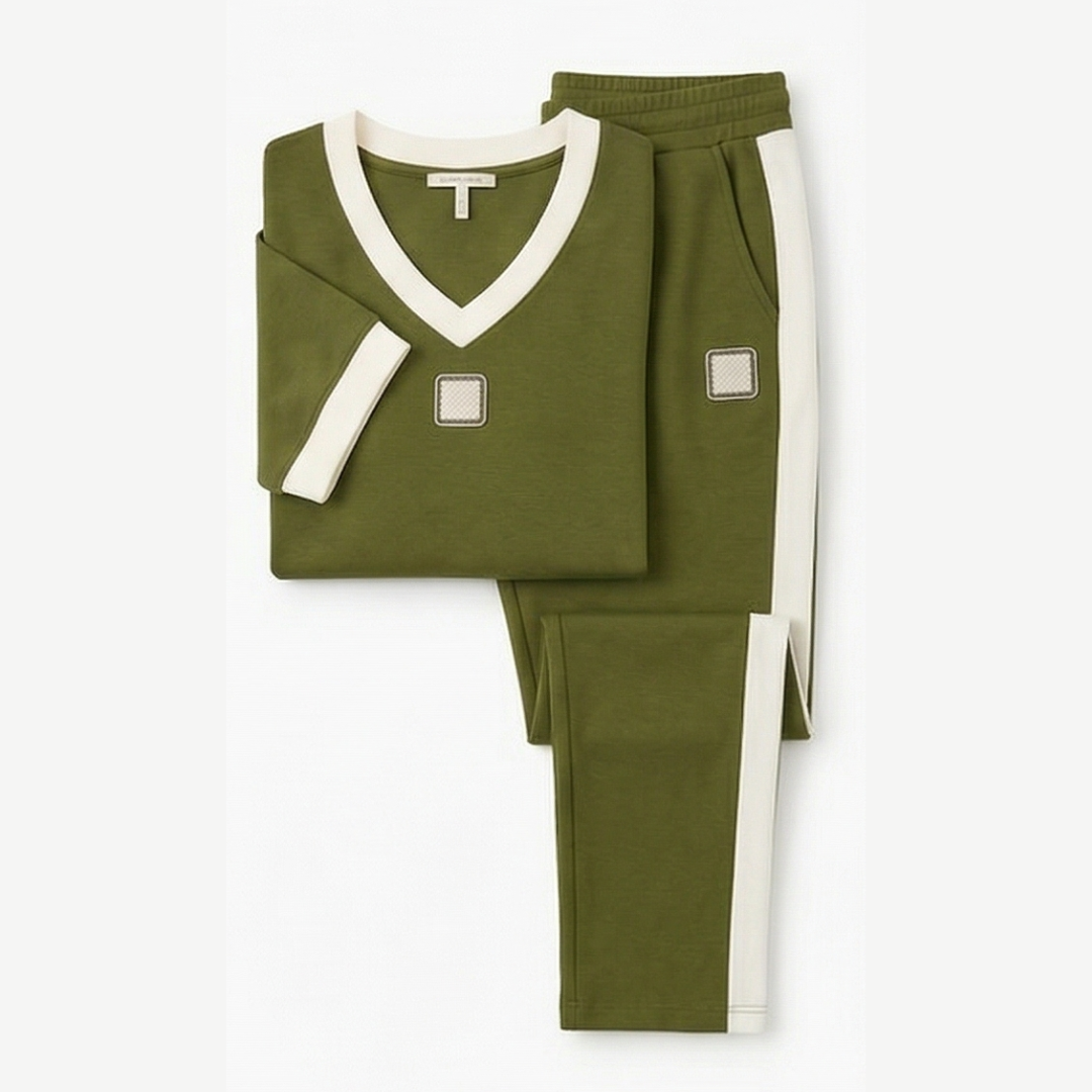 Ellara – Zweiteiliges Set mit V-Ausschnitt und Hose