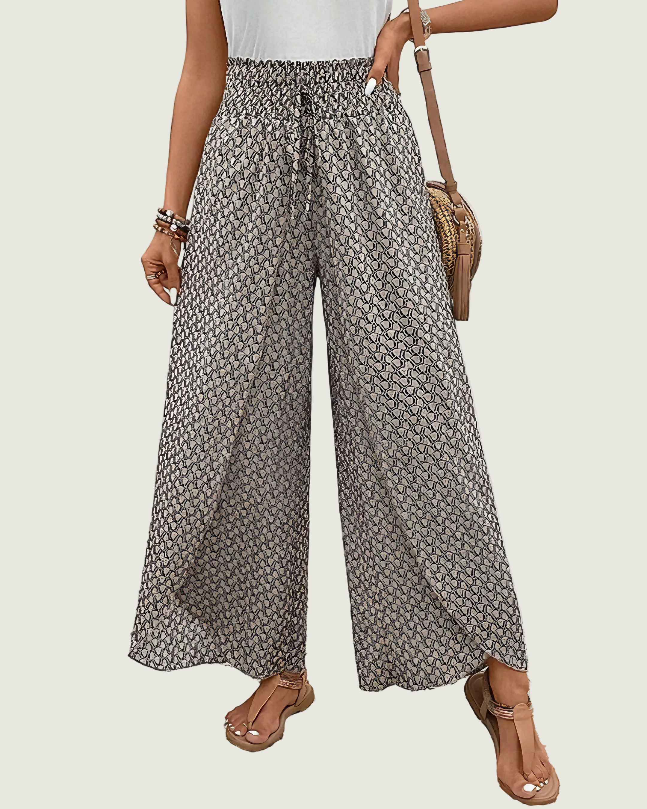 Lisette™ | Hose mit weitem Bein und geometrischem Druck