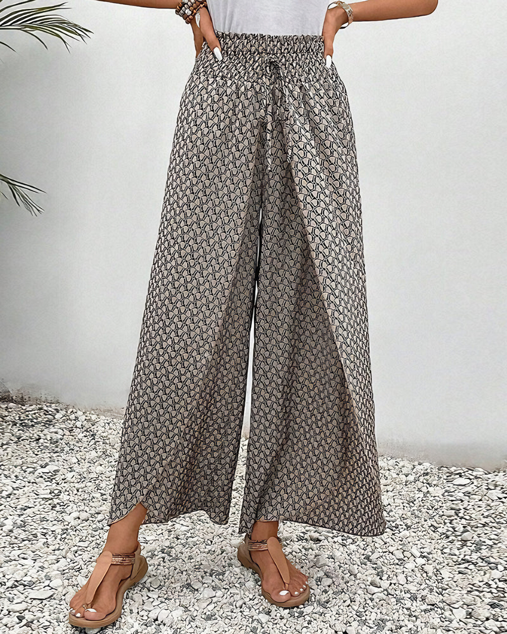 Lisette™ | Hose mit weitem Bein und geometrischem Druck