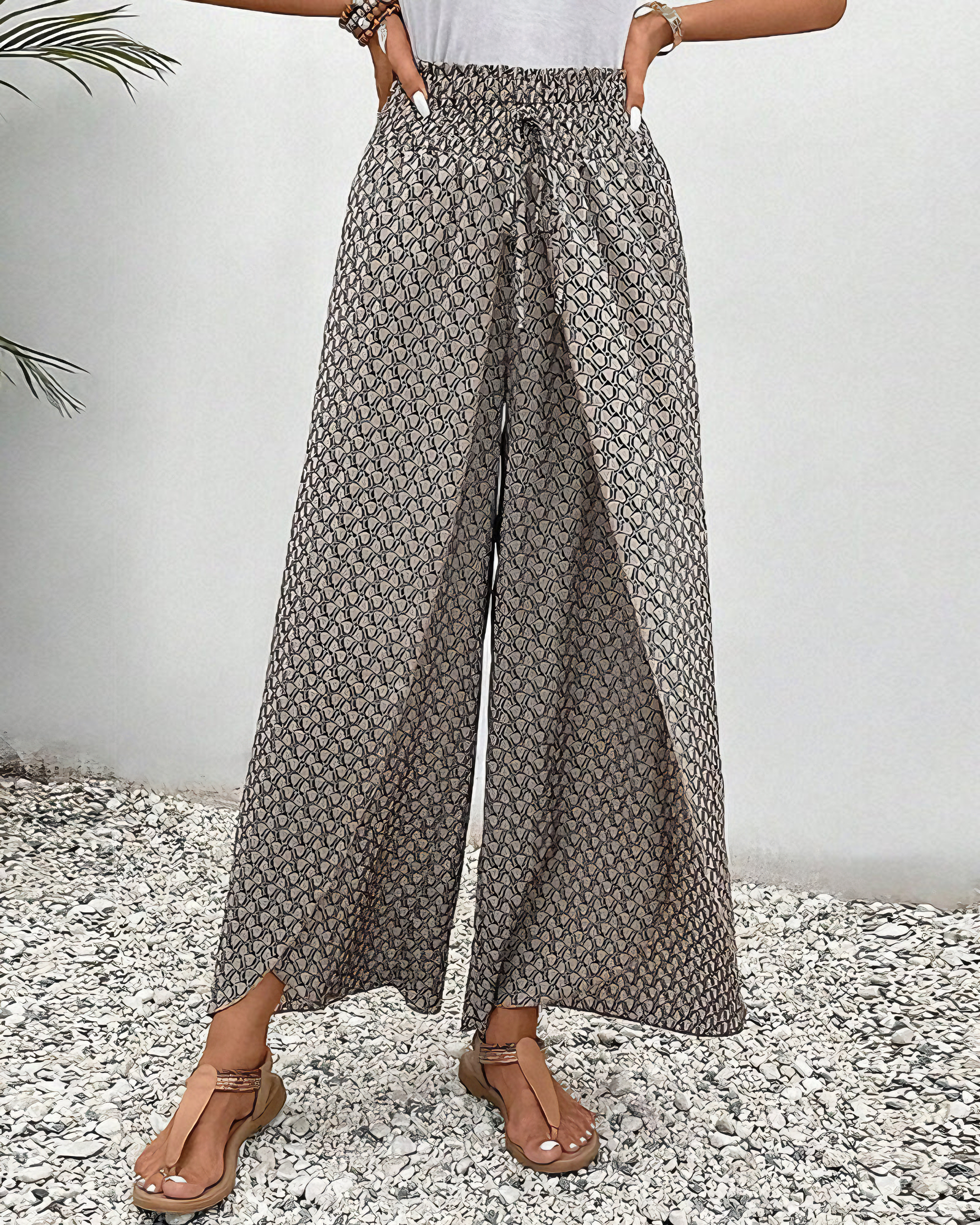 Lisette™ | Hose mit weitem Bein und geometrischem Druck