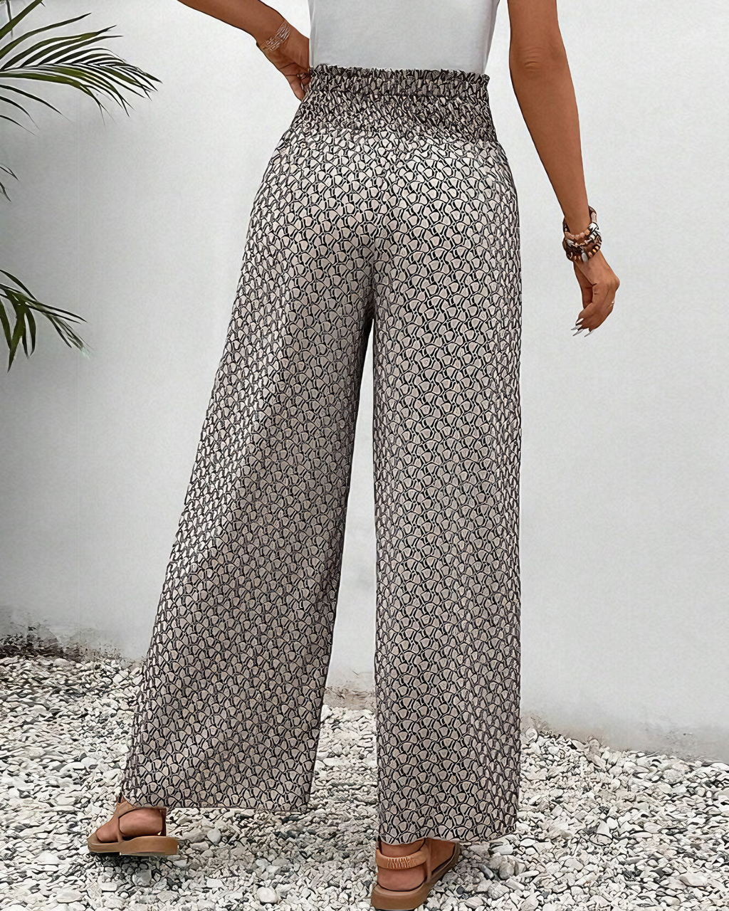 Lisette™ | Hose mit weitem Bein und geometrischem Druck
