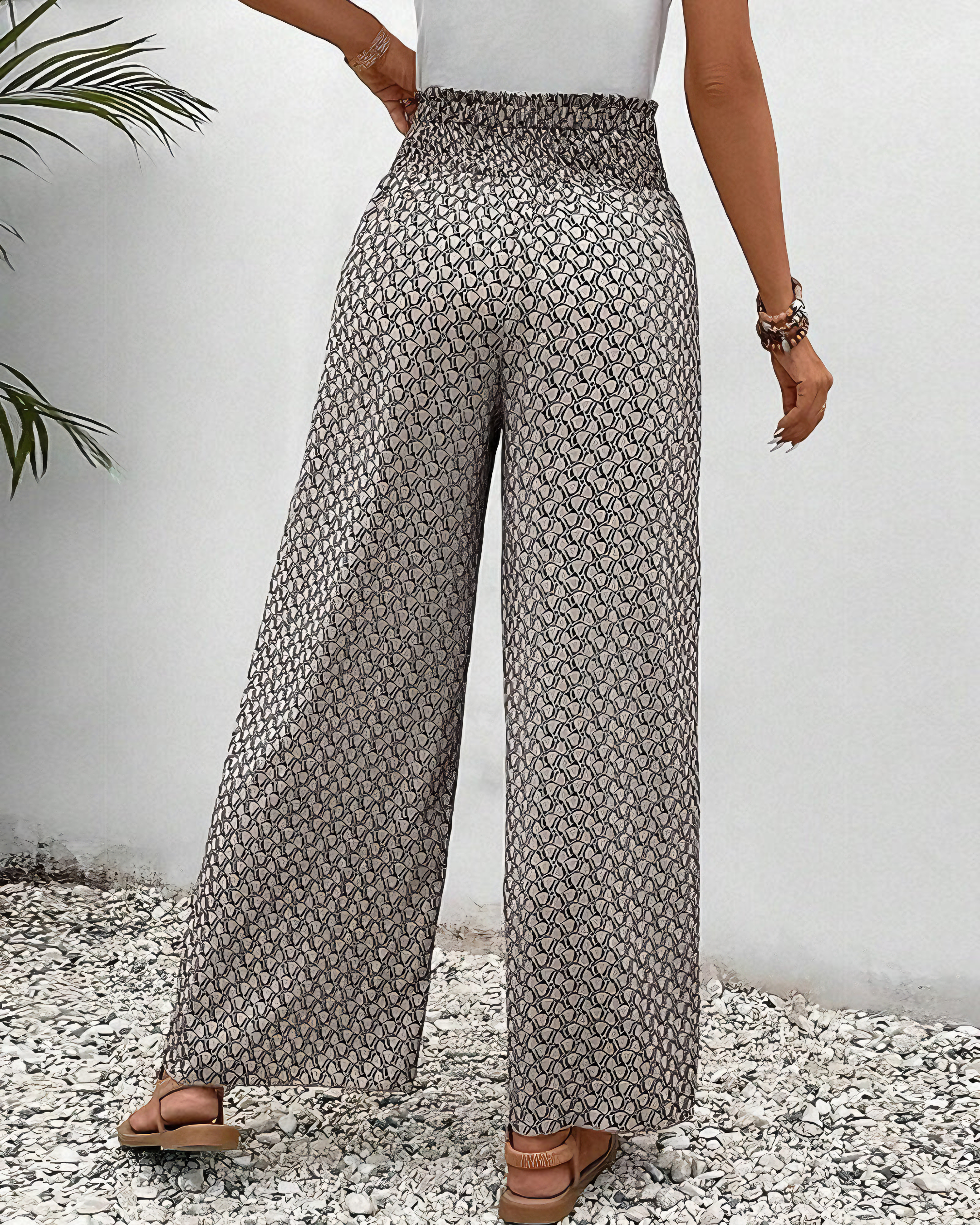 Lisette™ | Hose mit weitem Bein und geometrischem Druck