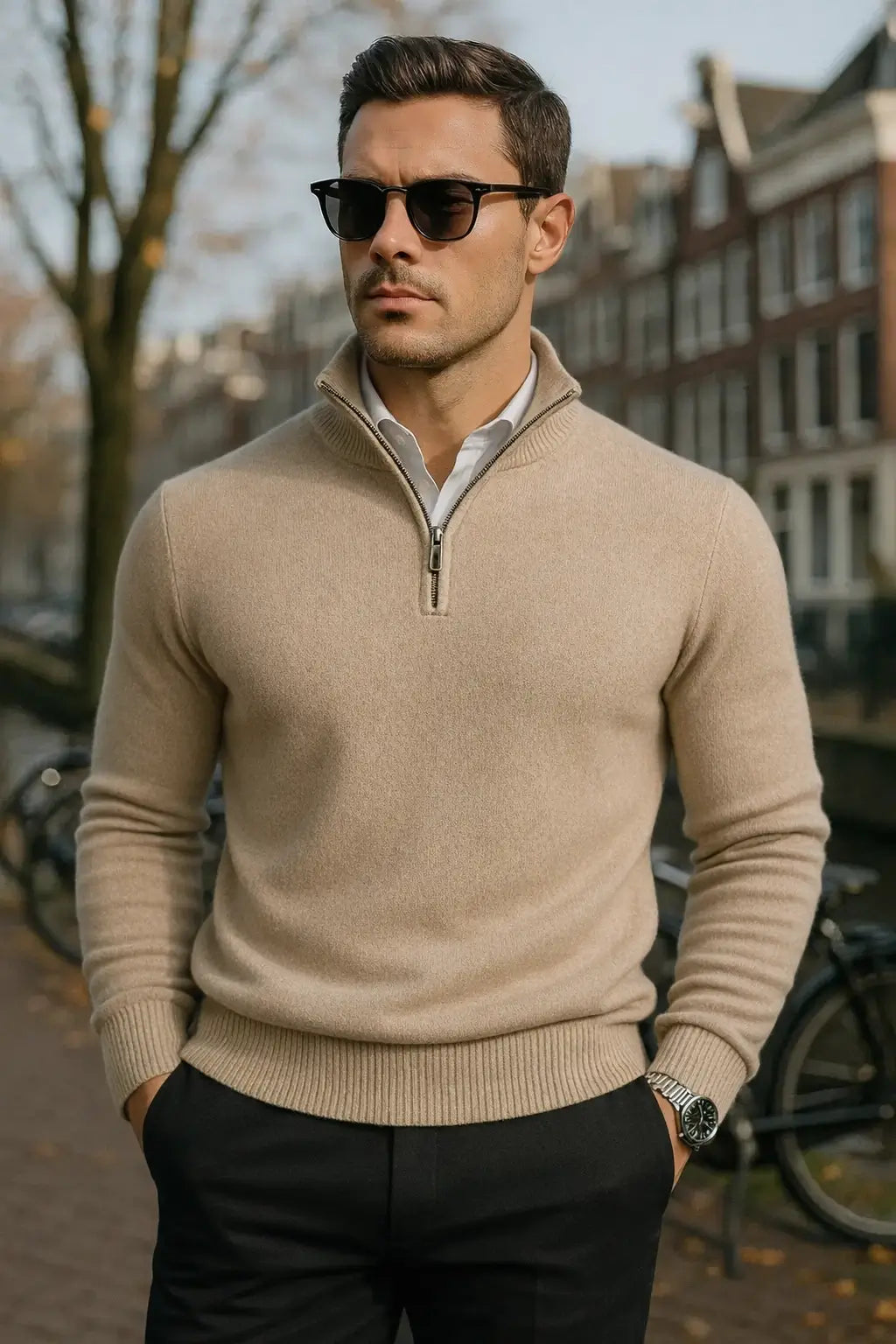 Leon™ | The Windsor Half-Zip Herrenpullover