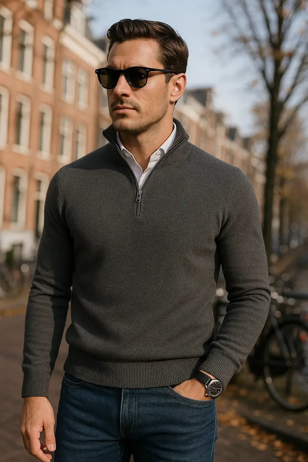 Leon™ | The Windsor Half-Zip Herrenpullover
