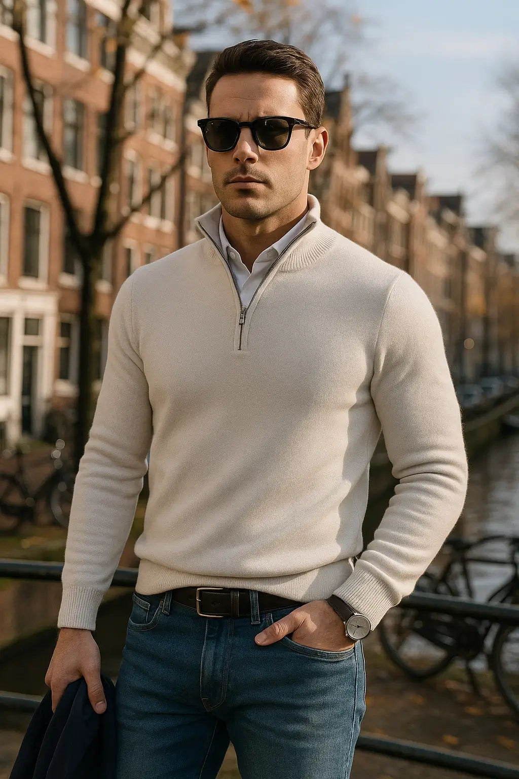 Leon™ | The Windsor Half-Zip Herrenpullover