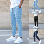Hans™ | Herren Jogginghose kariert – Gerade geschnitten, Casual Streetwear, Frühling Freizeit