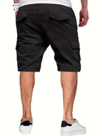Jetzt 1+1 | Stefan™ | Lässige Herren-Cargo-Shorts mit verstellbarem Kordelzug