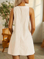 Merle | Luftiges Sommerkleid mit Streifenmuster und Taschen