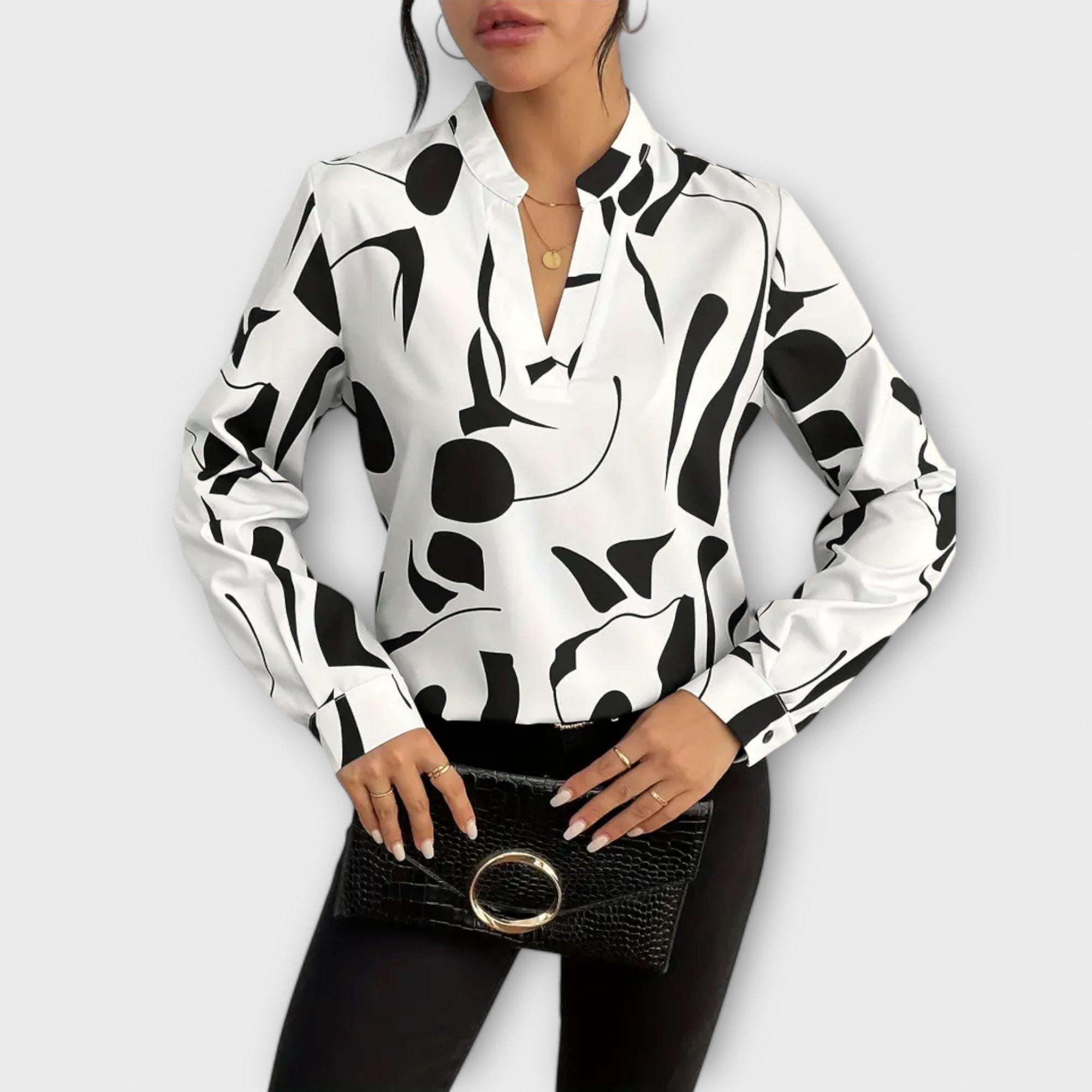 Ingrid™ | Elegante V-Ausschnitt-Bluse