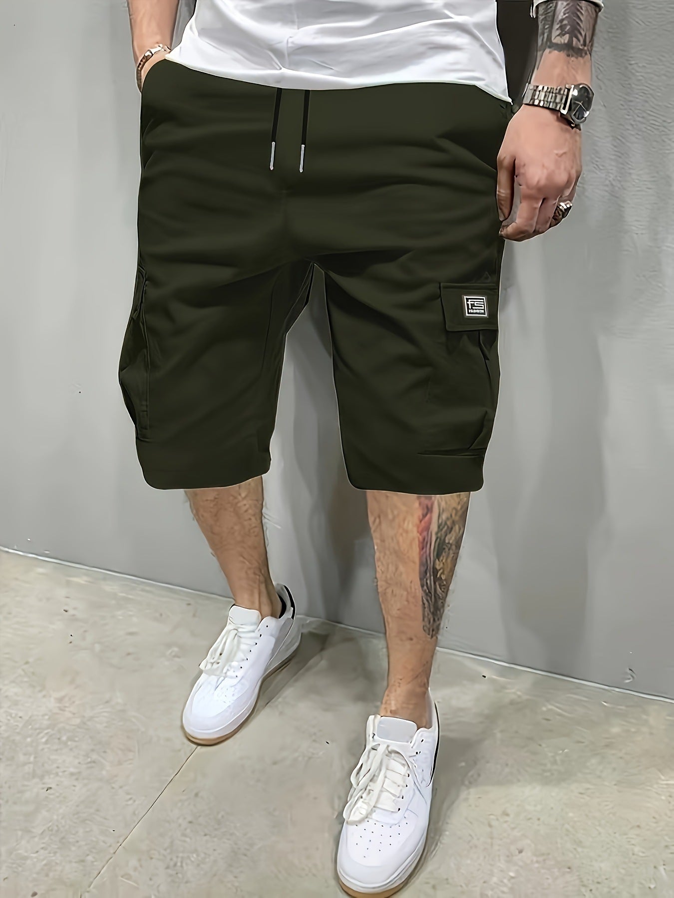 Jetzt 1+1 | Stefan™ | Lässige Herren-Cargo-Shorts mit verstellbarem Kordelzug