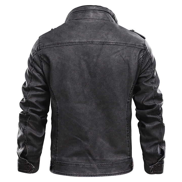 Falk | Lässige Herrenjacke mit Stehkragen im Bikerstil