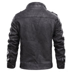 Falk | Lässige Herrenjacke mit Stehkragen im Bikerstil