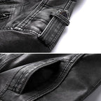 Falk | Lässige Herrenjacke mit Stehkragen im Bikerstil