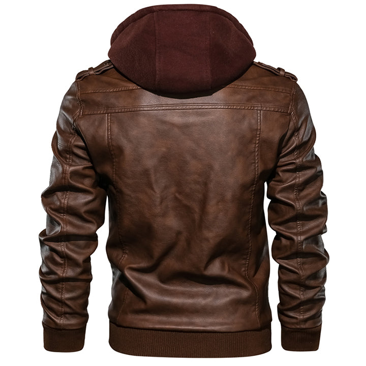 Matheo |  Lässige Herrenjacke mit Stehkragen im Bikerstil