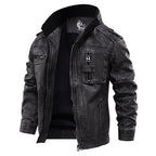 Falk | Lässige Herrenjacke mit Stehkragen im Bikerstil
